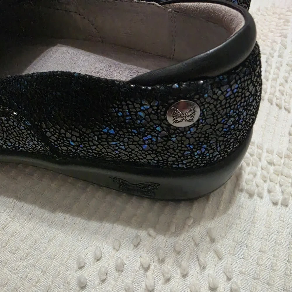 Alegria Keli Devine KEL 948 Black / Blue Shoe Loafer Women's Size 37 / 6.5 US